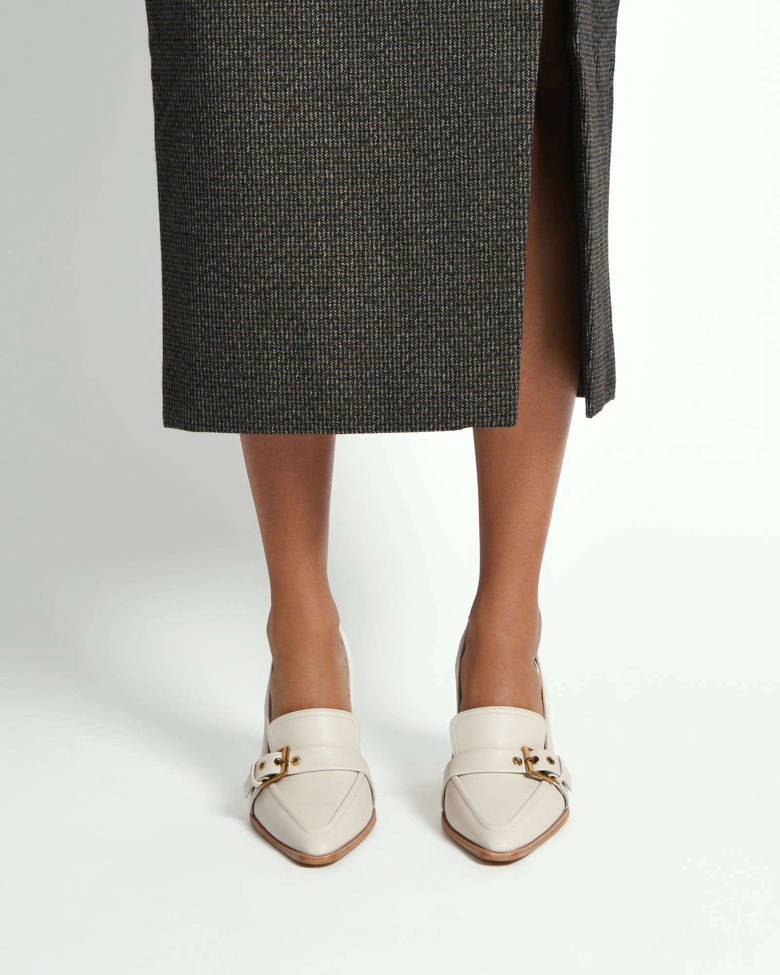 CODIE HIGH HEELS OFF WHITE LEATHER