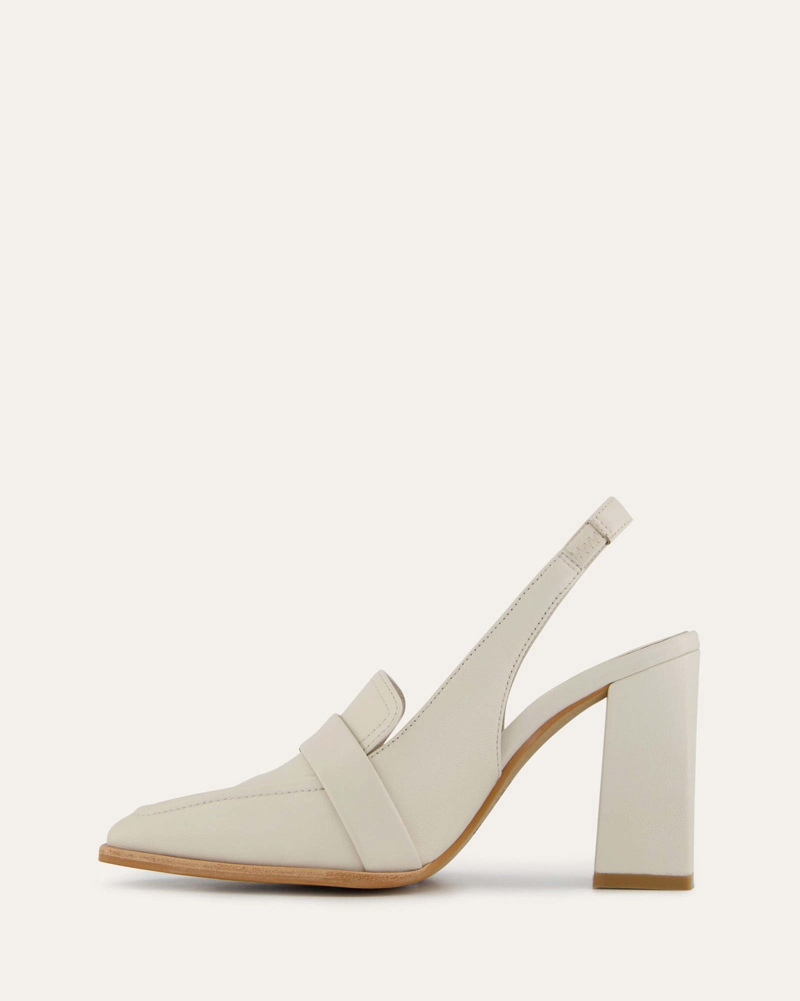 CODIE HIGH HEELS OFF WHITE LEATHER
