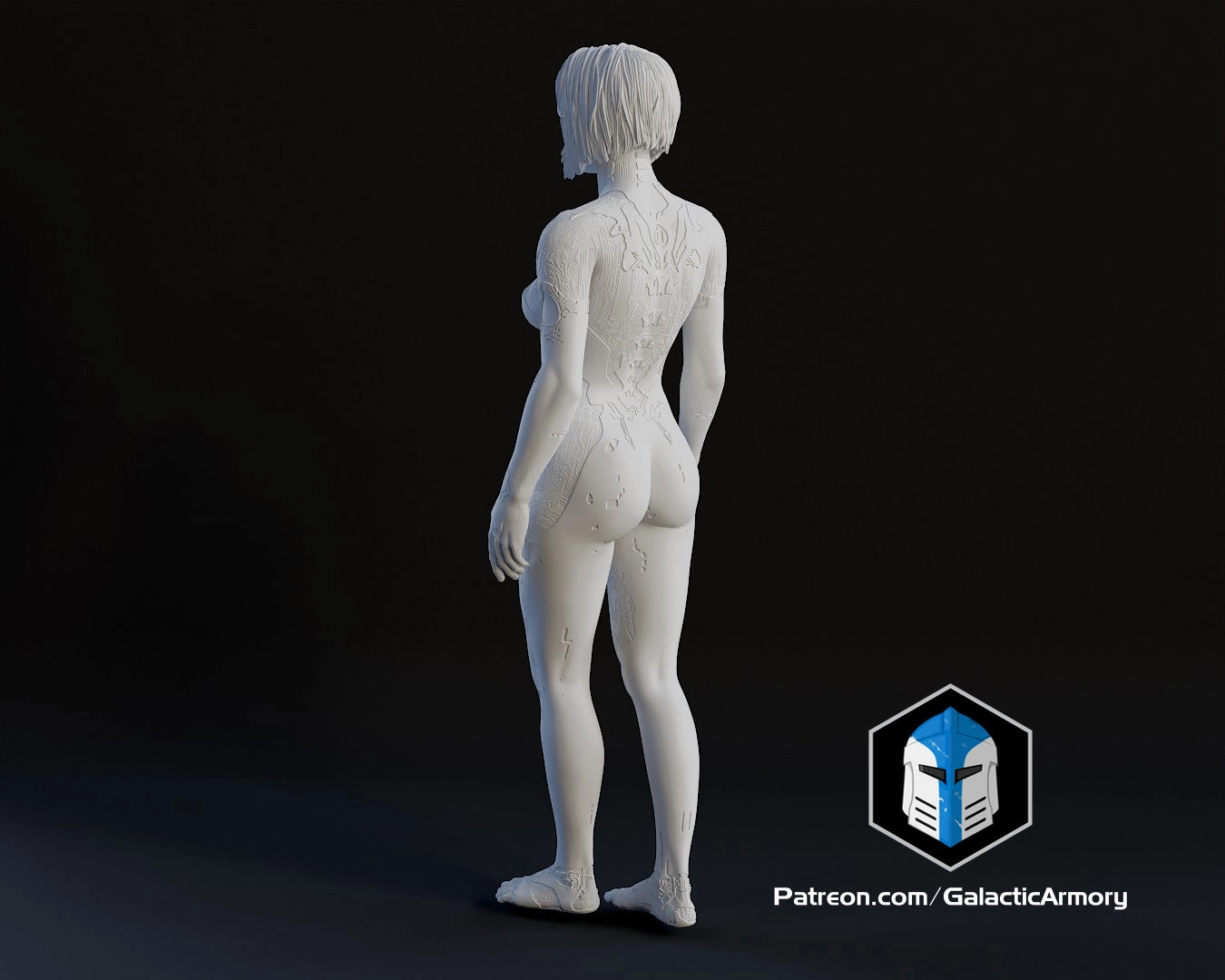 Cortana Figurine - Pose 1 - 3D Print Files