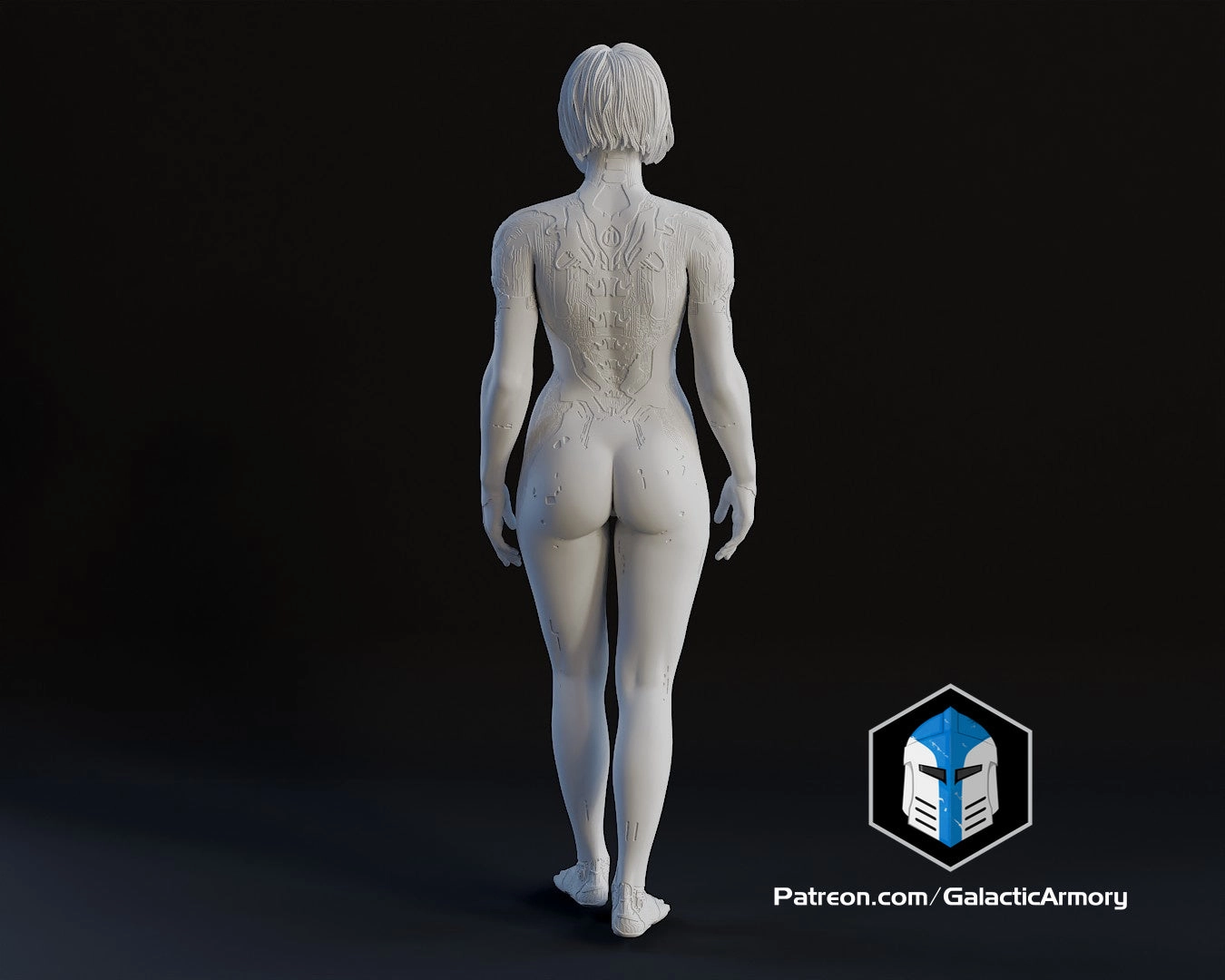 Cortana Figurine - Pose 1 - 3D Print Files