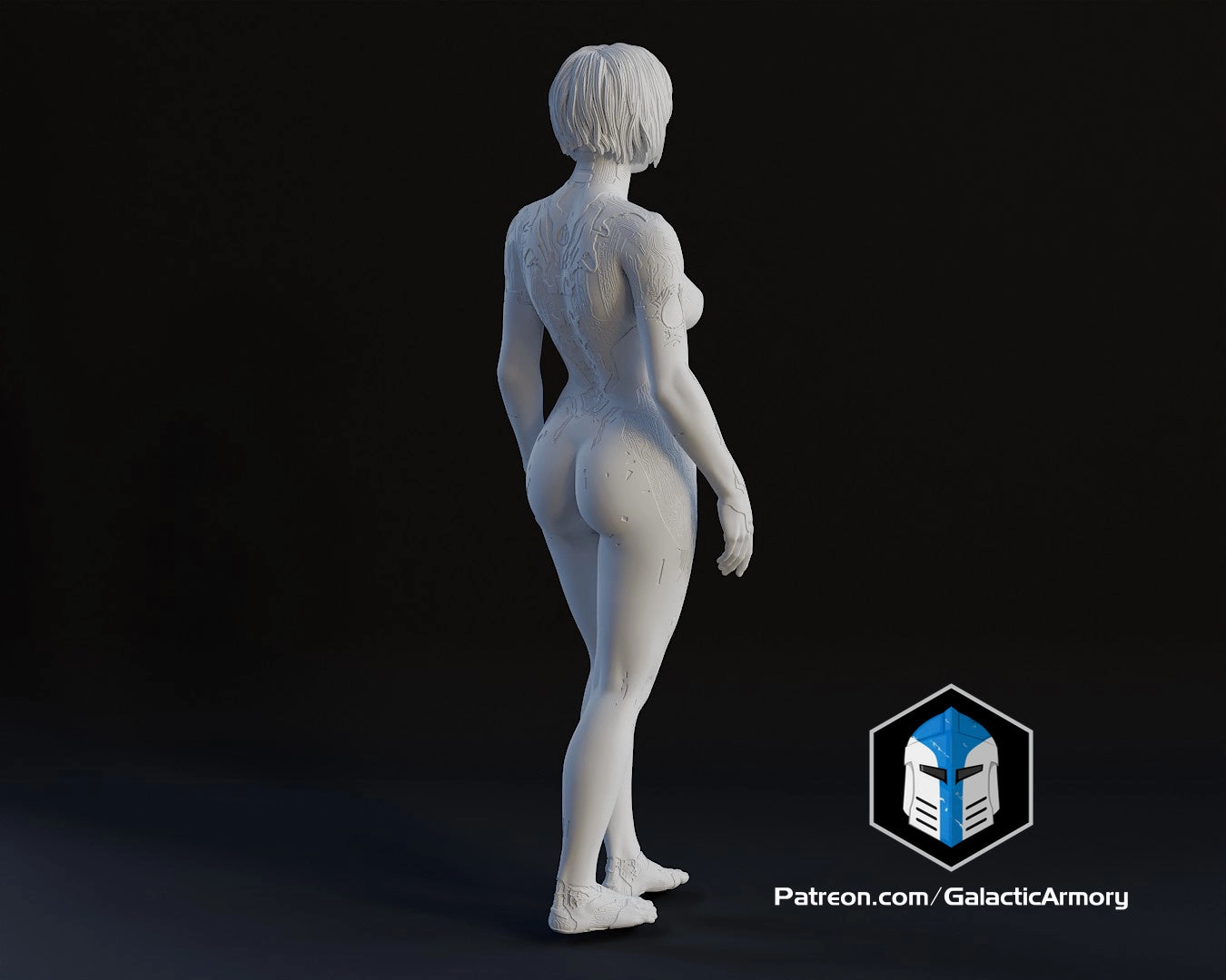 Cortana Figurine - Pose 1 - 3D Print Files