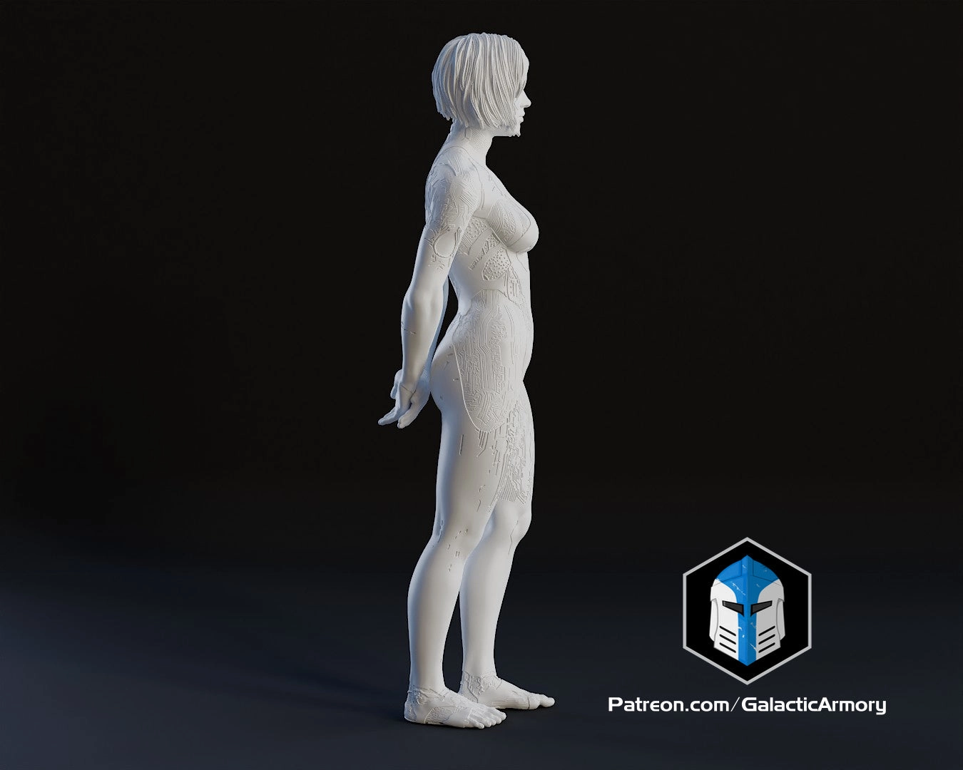 Cortana Figurine - Pose 2 - 3D Print Files