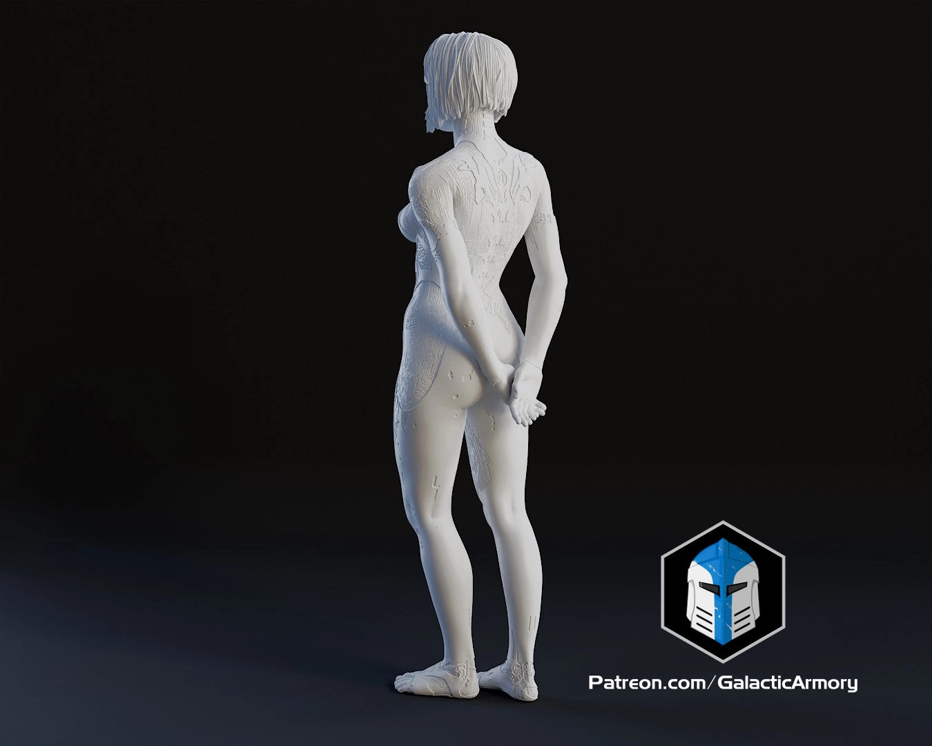 Cortana Figurine - Pose 2 - 3D Print Files