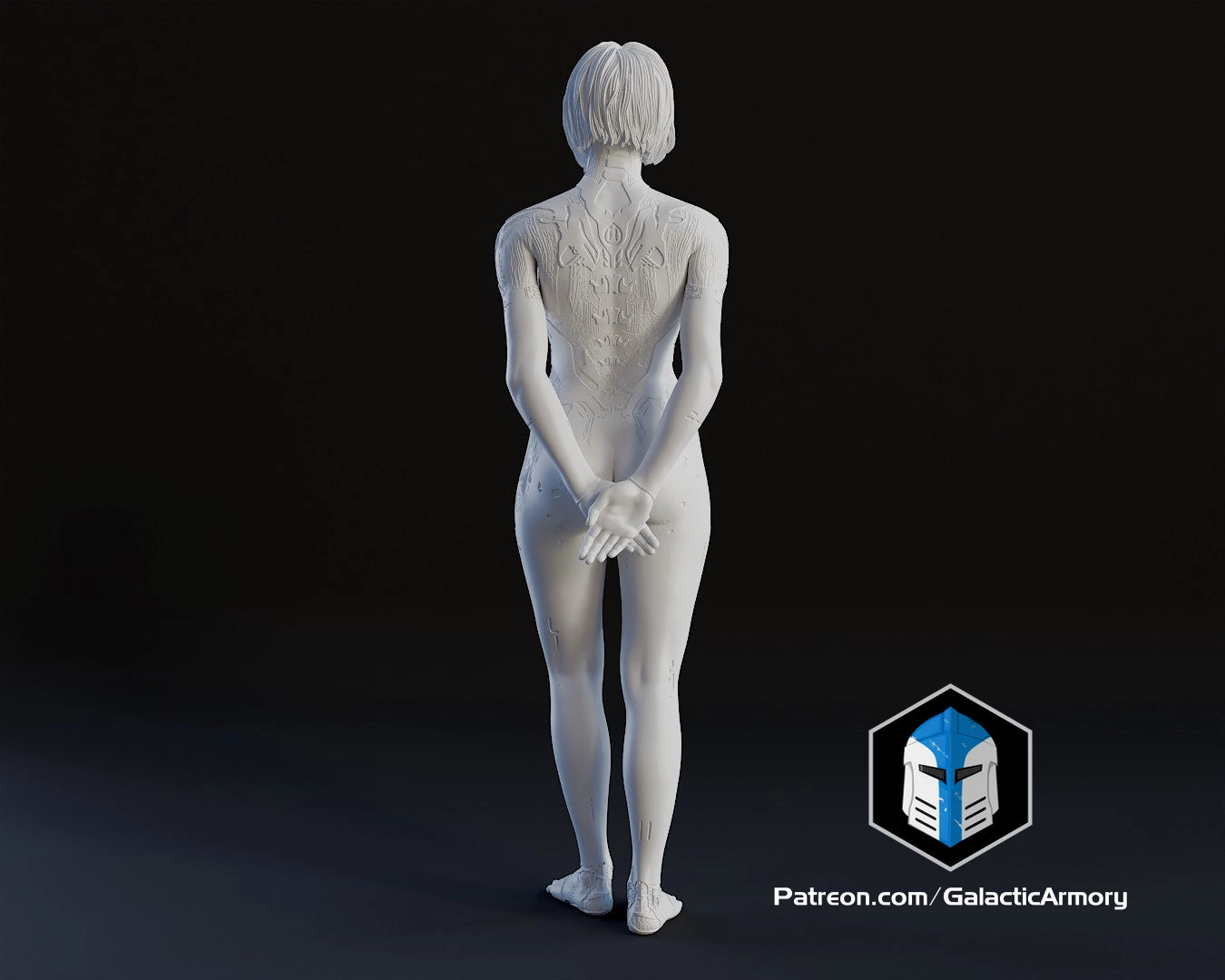 Cortana Figurine - Pose 2 - 3D Print Files