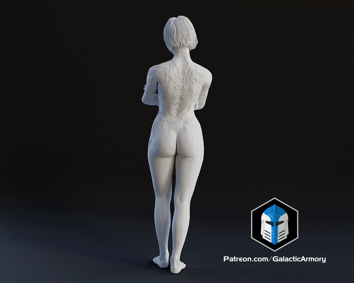 Cortana Figurine - Pose 3 - 3D Print Files