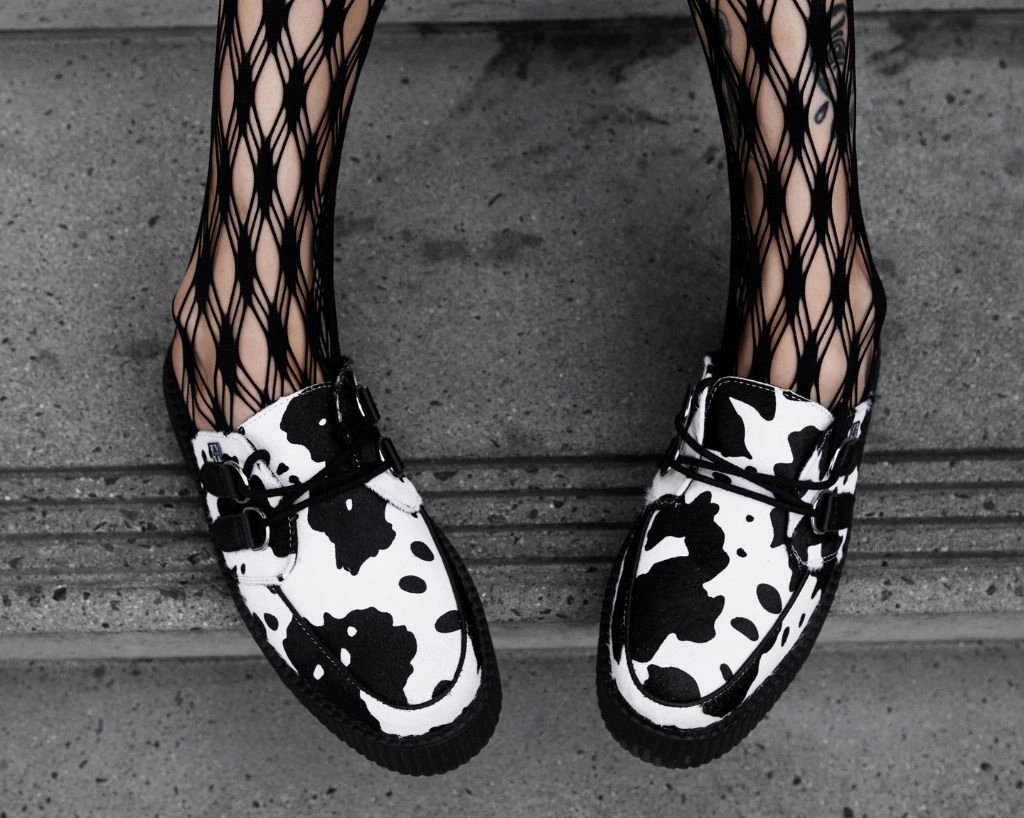 Cow Print Creeper Mule