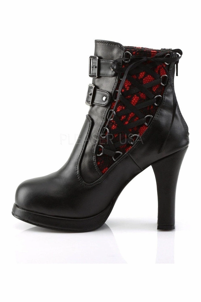 CRYPTO-51 Ankle Boot | Black Faux Leather