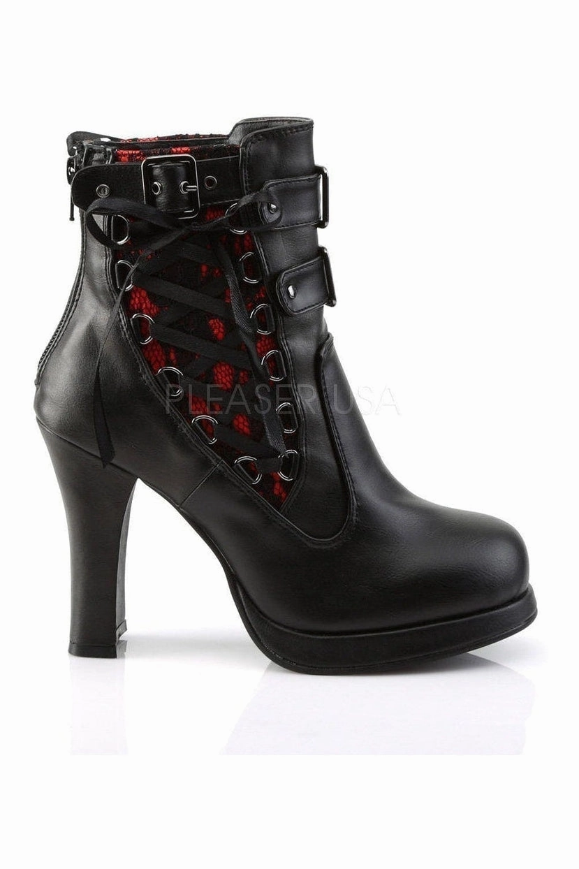 CRYPTO-51 Ankle Boot | Black Faux Leather