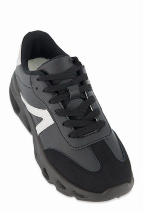 Cut Out Sole Lace Up Sneakers