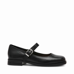 Delancy Flat Shoe BLACK LEATHER