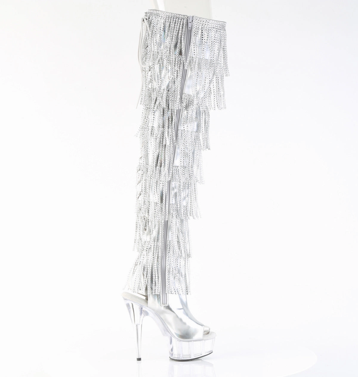 DELIGHT-3017HG-RSF  Silver Holo Metallic Pu/Clear