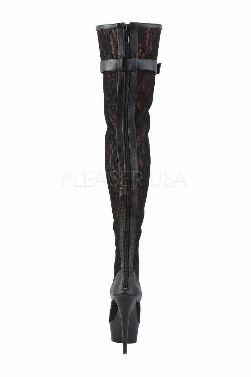DELIGHT-3025ML Platform Boot  | Black Mesh