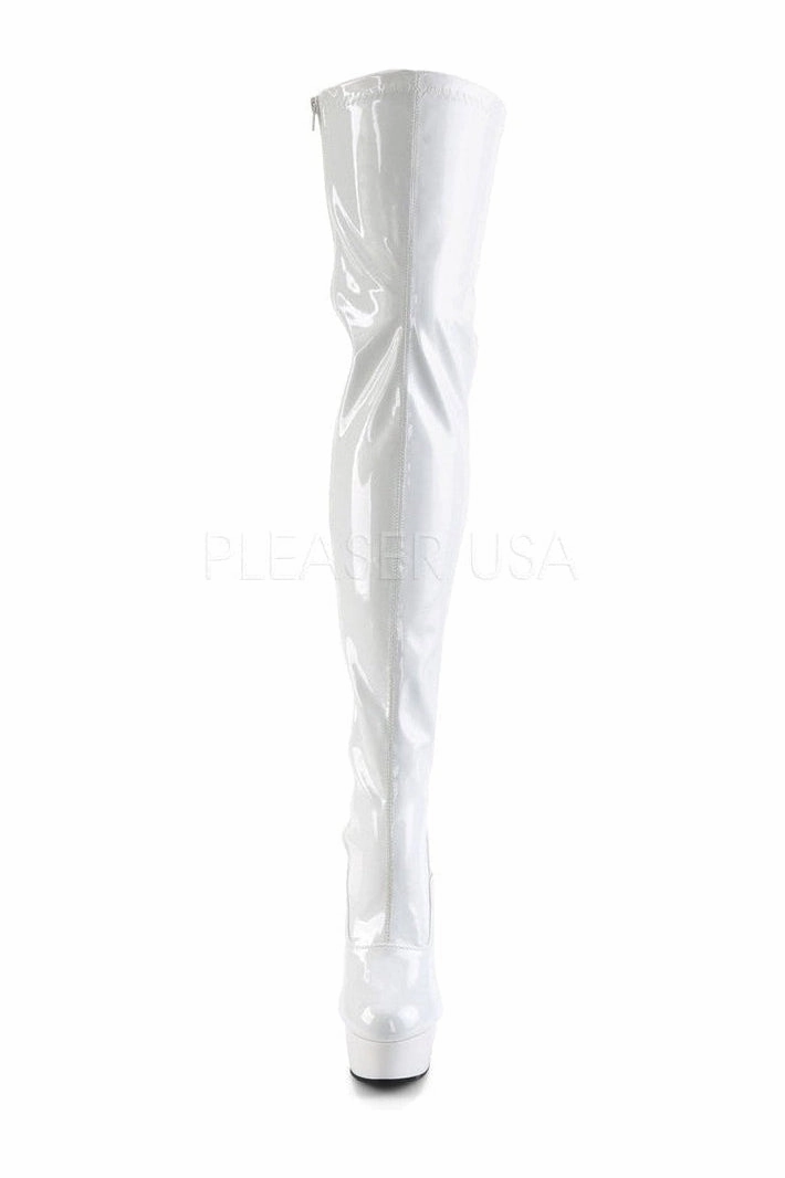DELIGHT-3063 Platform Boot  | White Patent