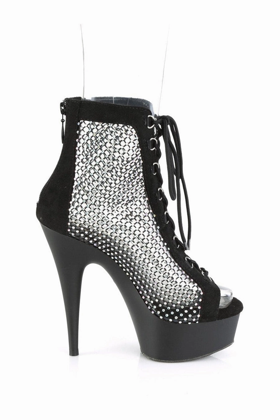 DELIGHT-600-33RM Ankle Boot | Black Faux Suede