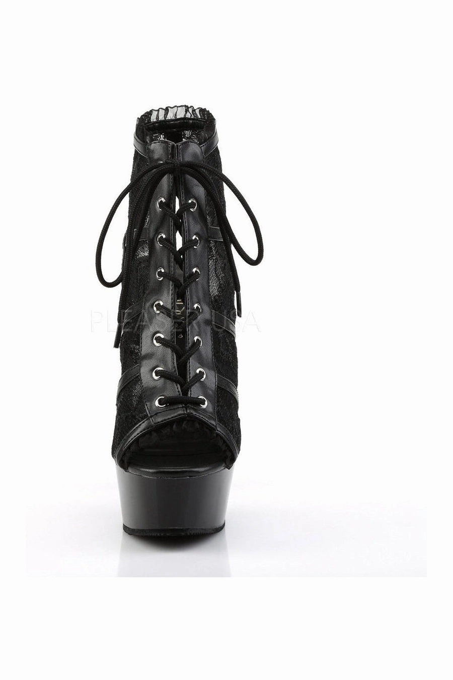 DELIGHT-696LC Platform Boot  | Black Fabric