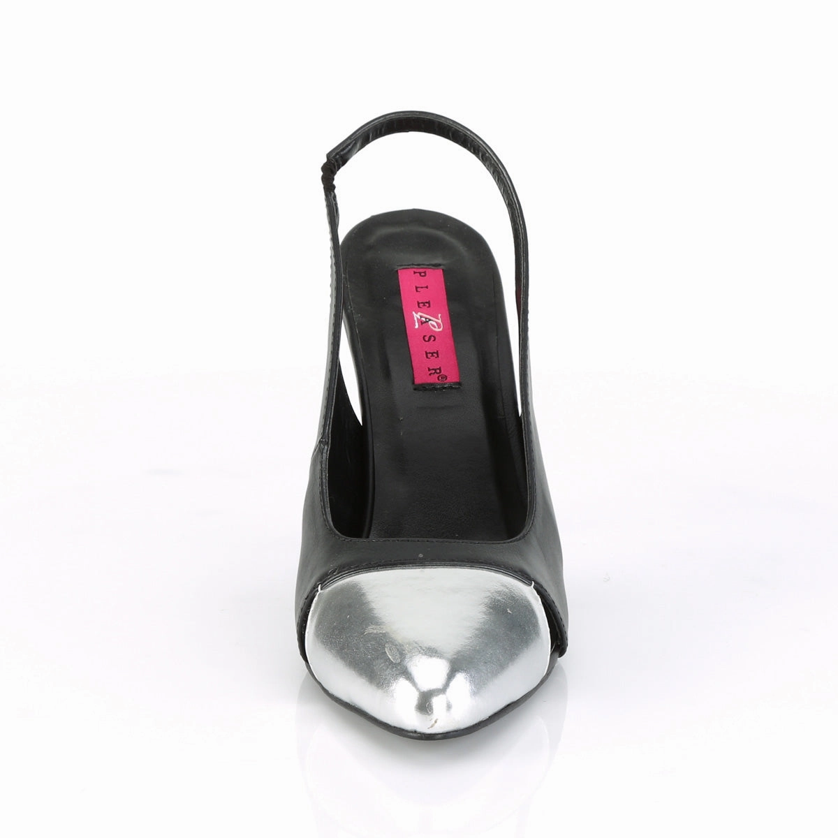 DREAM-405  Black Faux Leather-Silver Metallic Pu