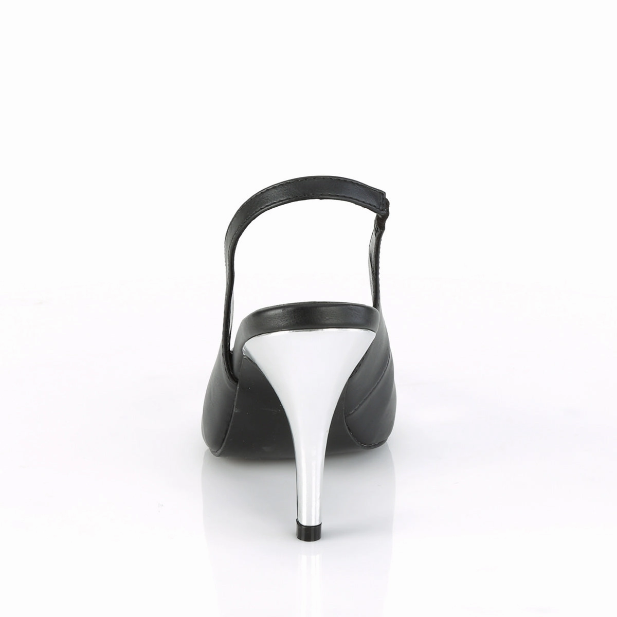 DREAM-405  Black Faux Leather-Silver Metallic Pu