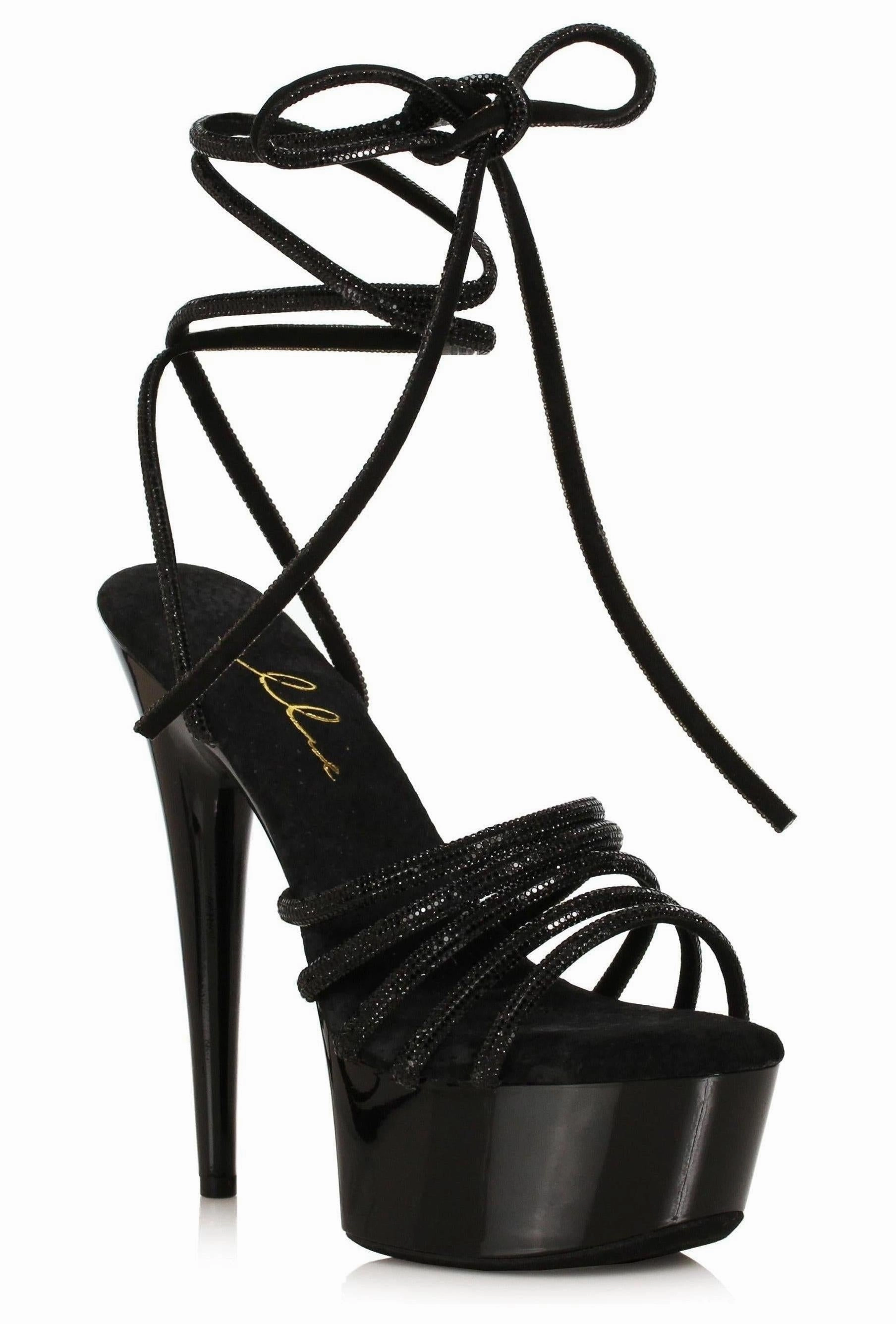 Ellie 609-LUSH 6" Rhinestone Strap Sandal