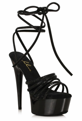 Ellie 609-LUSH 6" Rhinestone Strap Sandal