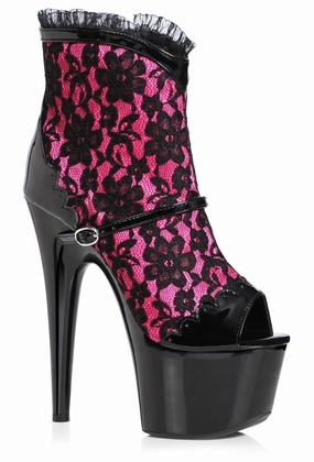Ellie 709-CAMILA 7" Platform Lace Ankle Boot