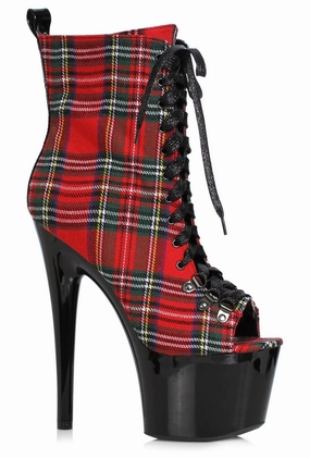 Ellie 709-CINDY 7" Platform Lace Up Bootie