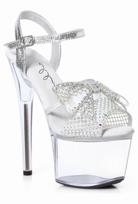 Ellie 709-VAMP 7" Rhinestone Bow Sandal