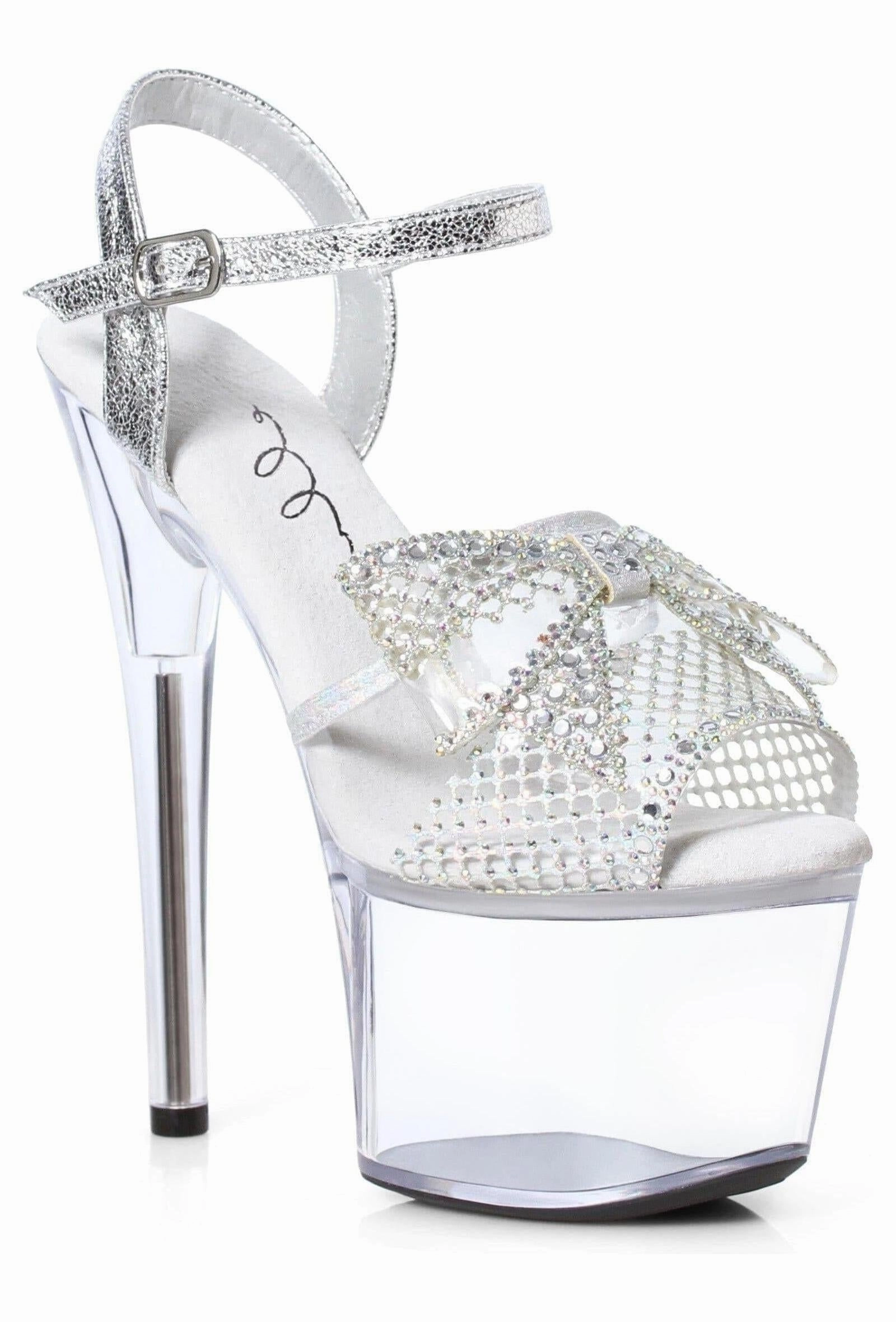 Ellie 709-VAMP 7" Rhinestone Bow Sandal