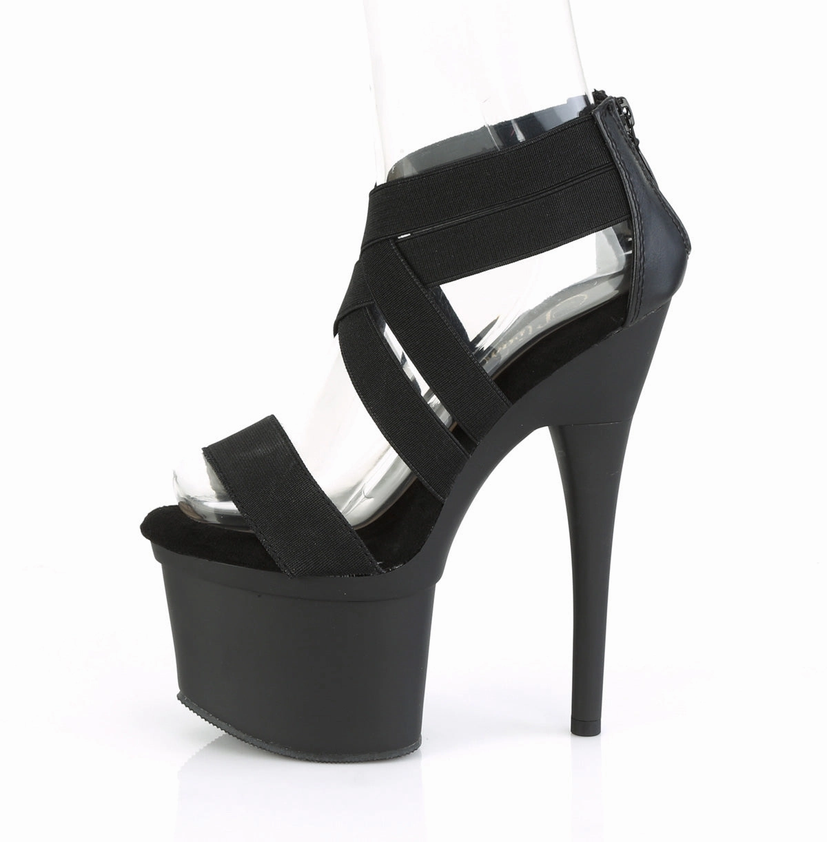 ESTEEM-769  Black Elastic Band-Faux Leather/Black Matte