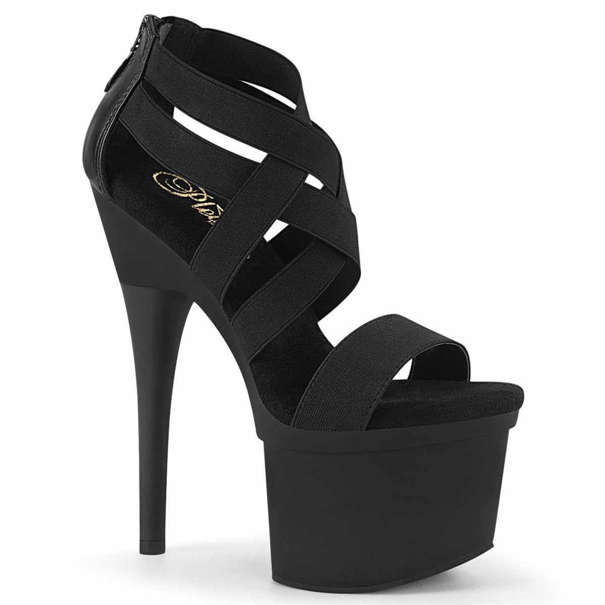 ESTEEM-769  Black Elastic Band-Faux Leather/Black Matte