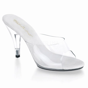 FABULICIOUS CARESS-401 Clear-Clear Stiletto Slides