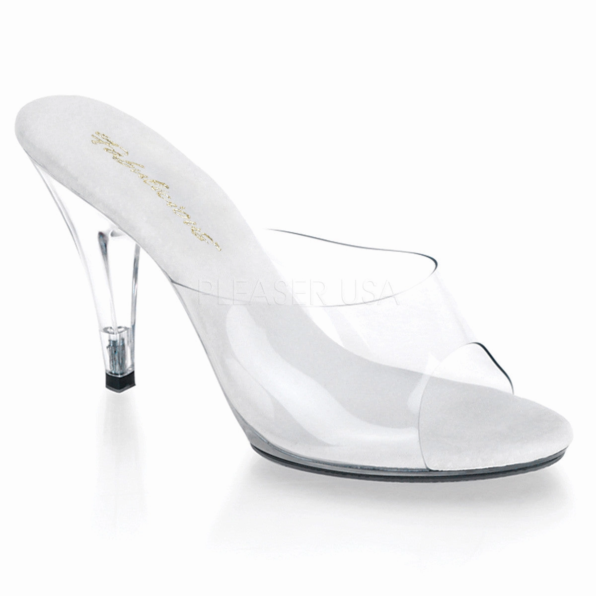 FABULICIOUS CARESS-401 Clear-Clear Stiletto Slides