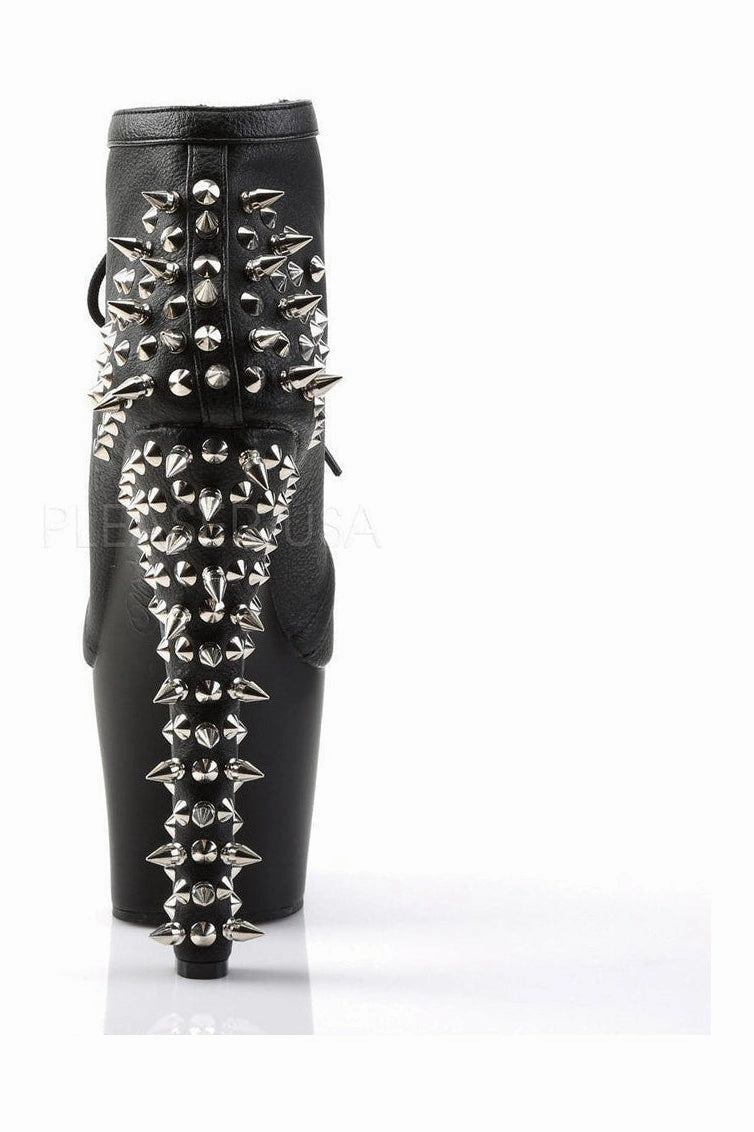 FEARLE700-28 Platform Boot  | Black Faux Leather