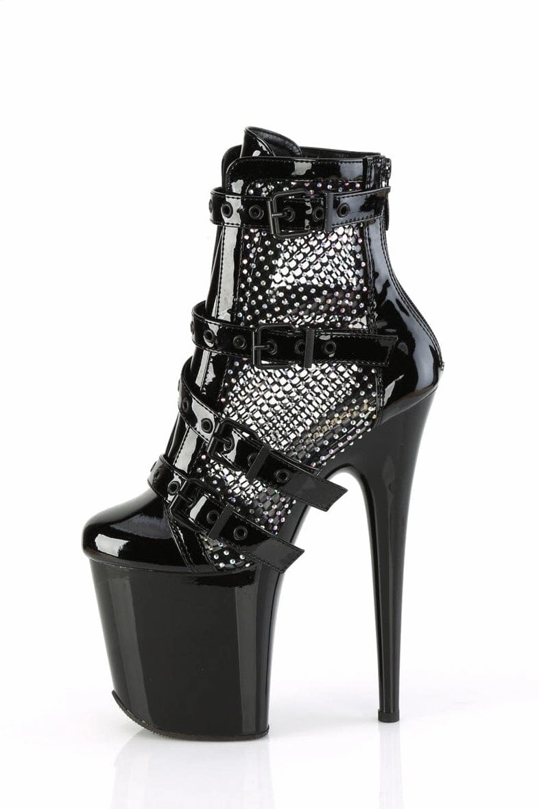 FLAMINGO-1013RM Black Patent Ankle Boot
