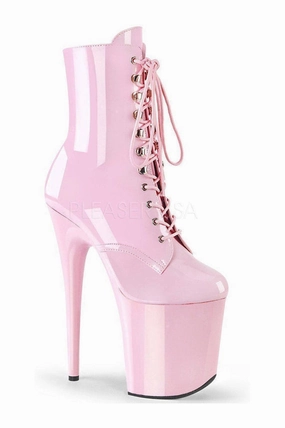 FLAMINGO-1020 Platform Ankle Boot | Pink Patent