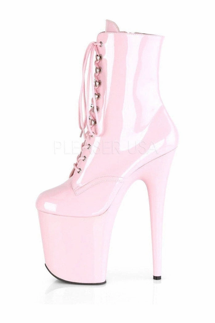 FLAMINGO-1020 Platform Ankle Boot | Pink Patent