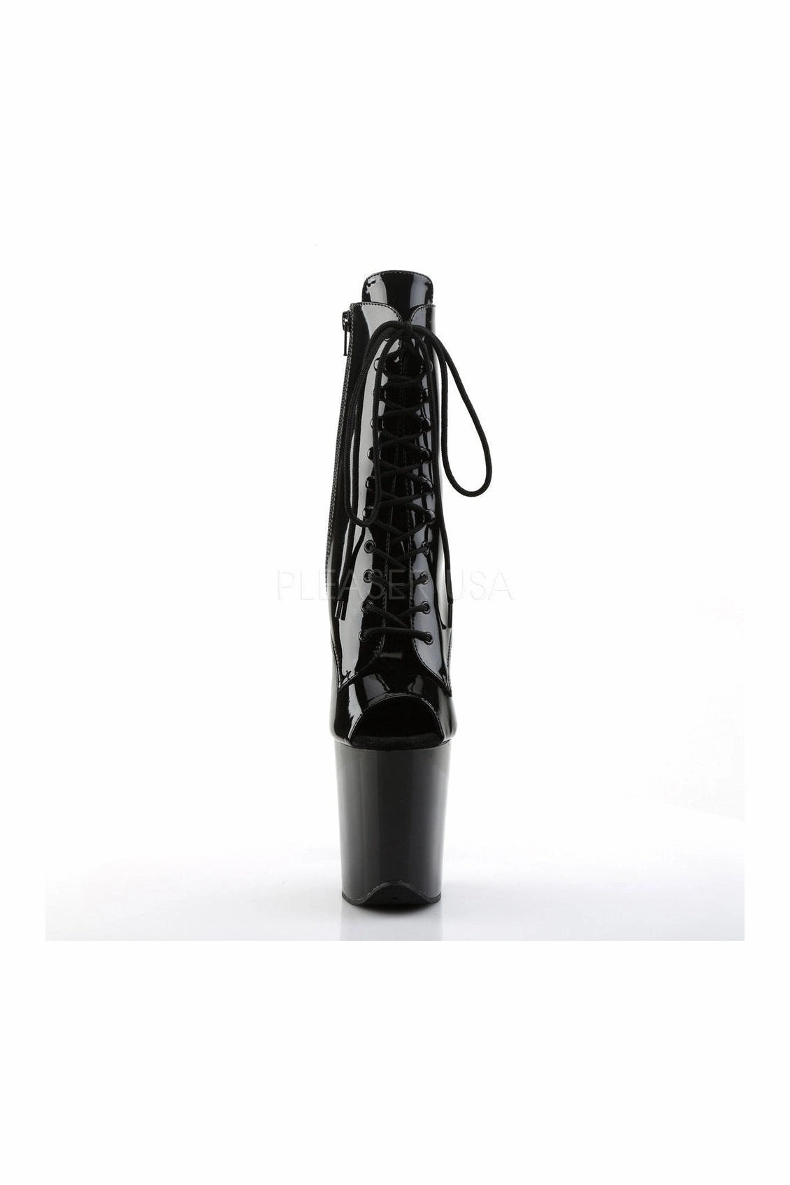 FLAMINGO-1021 Platform Boot  | Black Patent