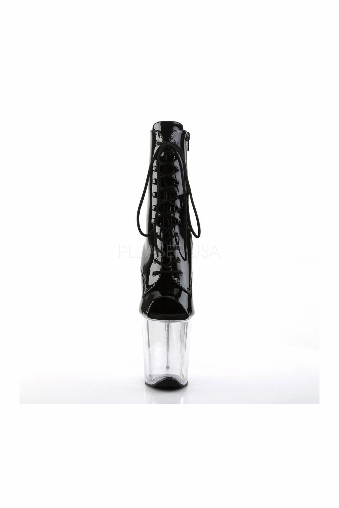 FLAMINGO-1021 Platform Boot  | Black Patent