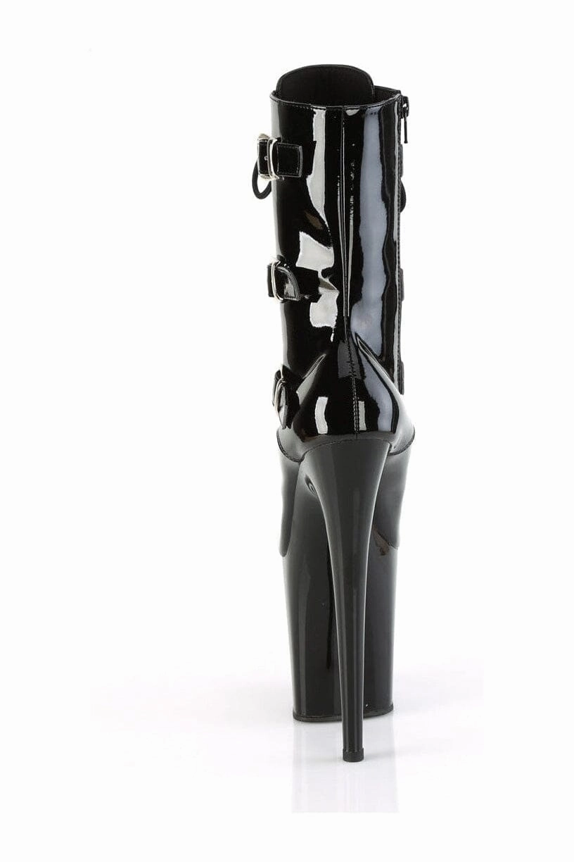 FLAMINGO-1043 Black Patent Ankle Boot