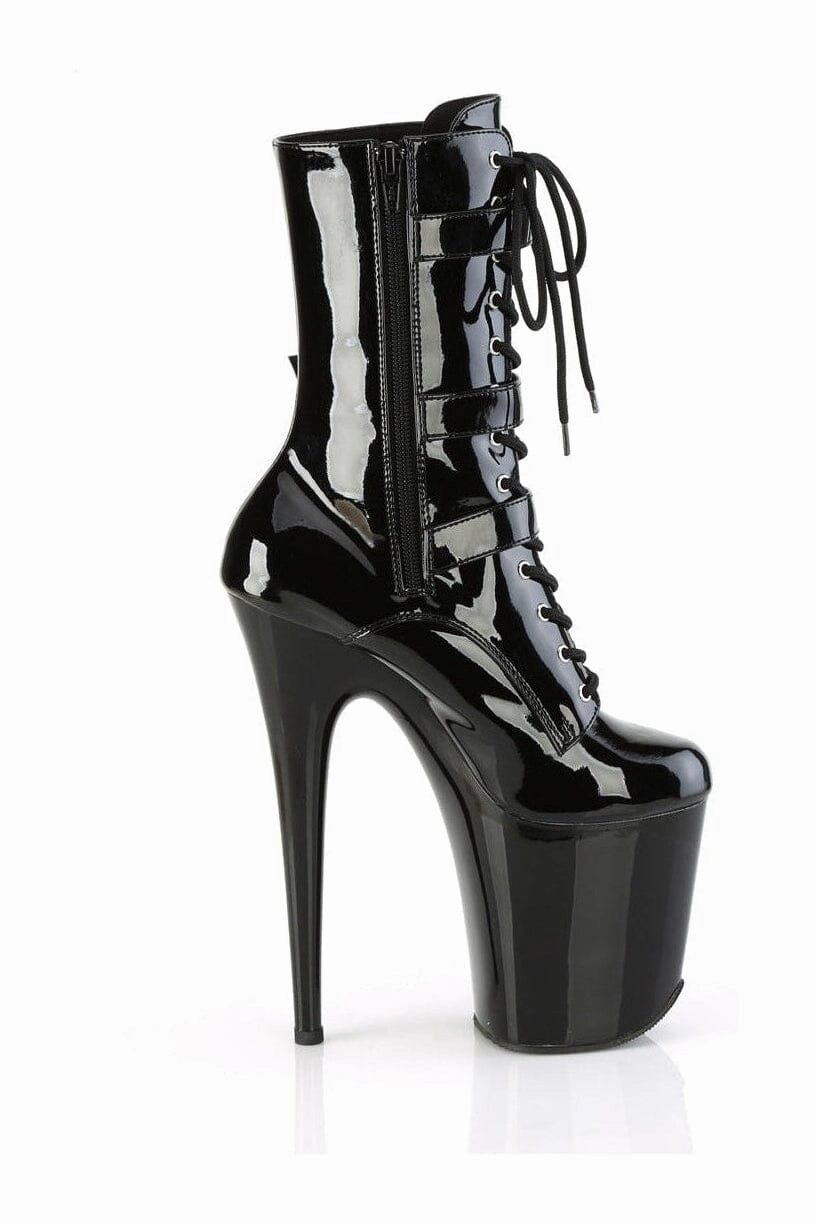 FLAMINGO-1043 Black Patent Ankle Boot