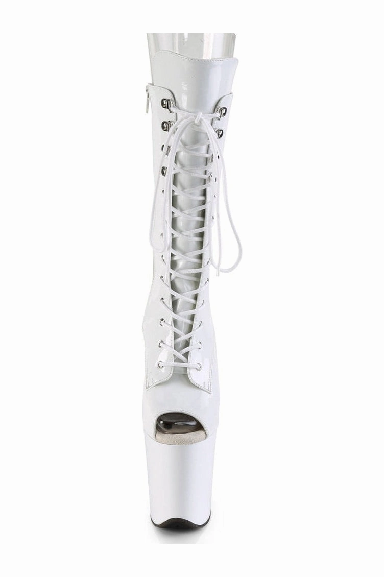 FLAMINGO-1051 Exotic Boot | White Patent