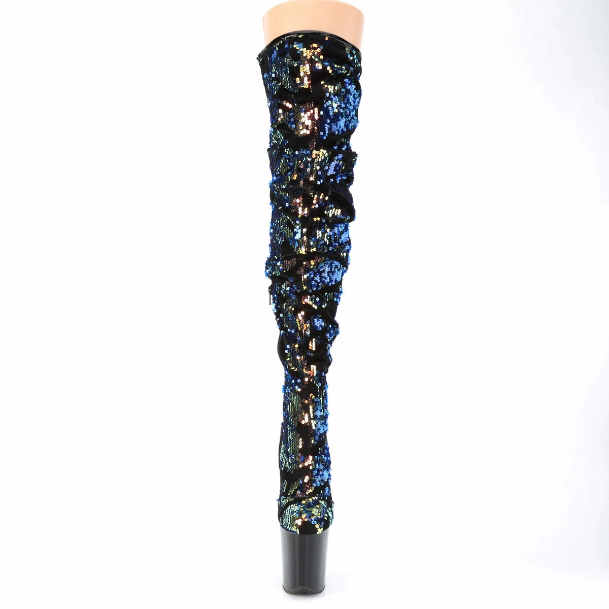 FLAMINGO-3004  Blue Iridescent Sequins/Black