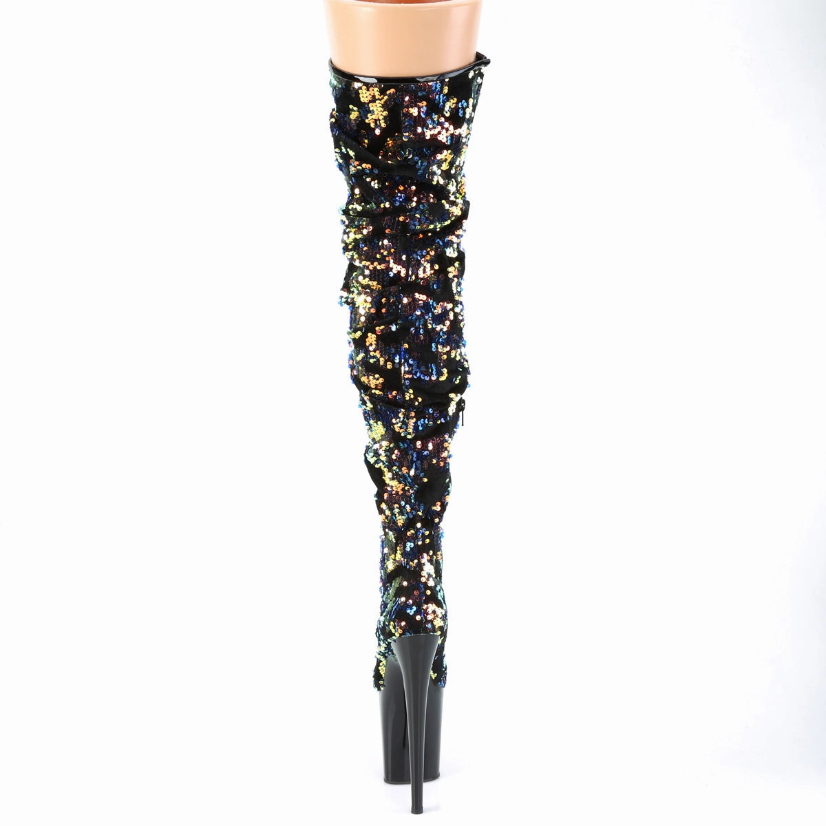 FLAMINGO-3004  Blue Iridescent Sequins/Black