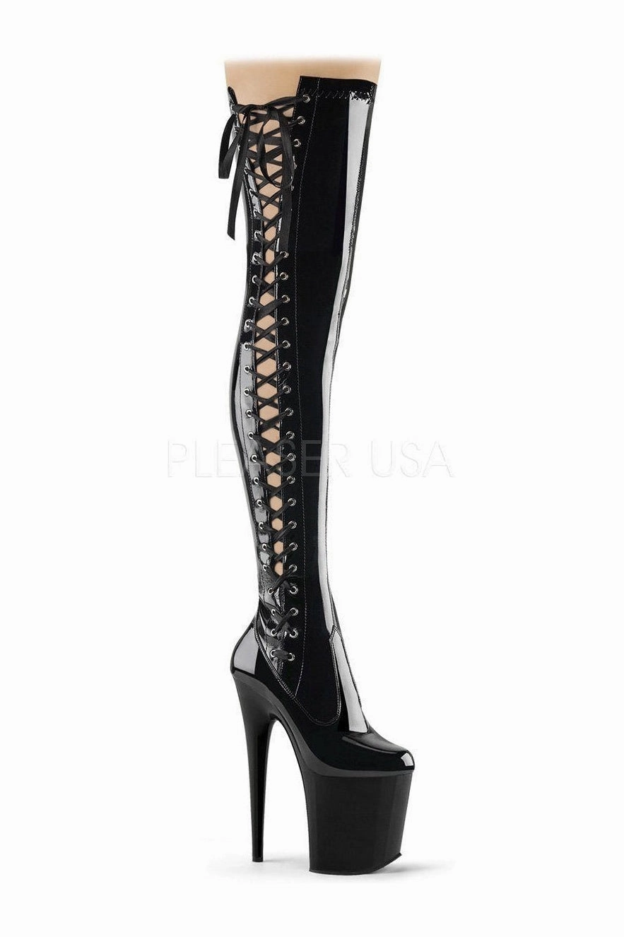 FLAMINGO-3050 Platform Boot  | Black Patent