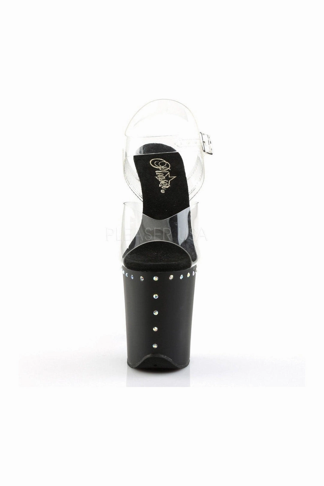 FLAMINGO-808ABLS Platform Sandal  | Black Vinyl