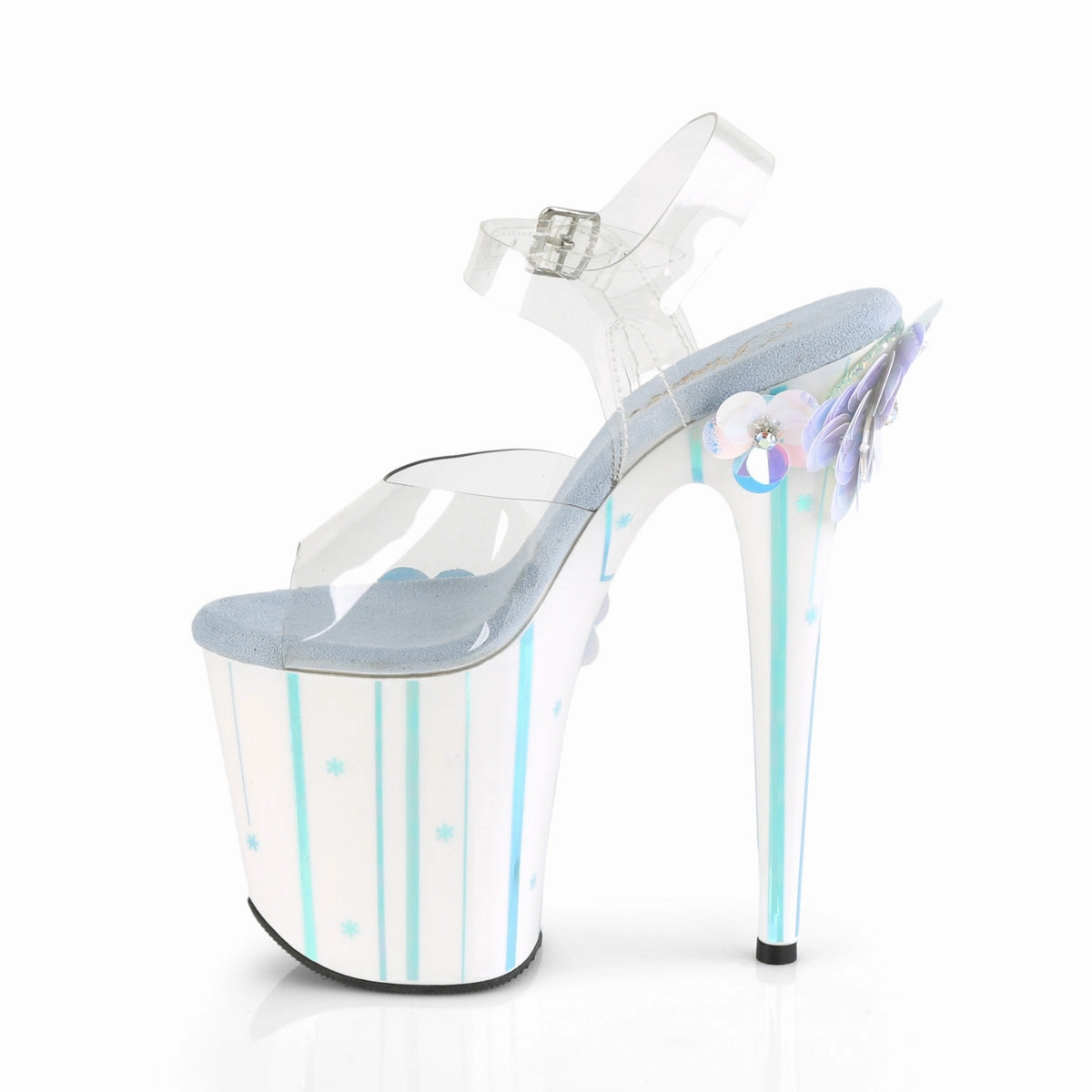 FLAMINGO-808SQFL  Clear/Light Blue Iridescent