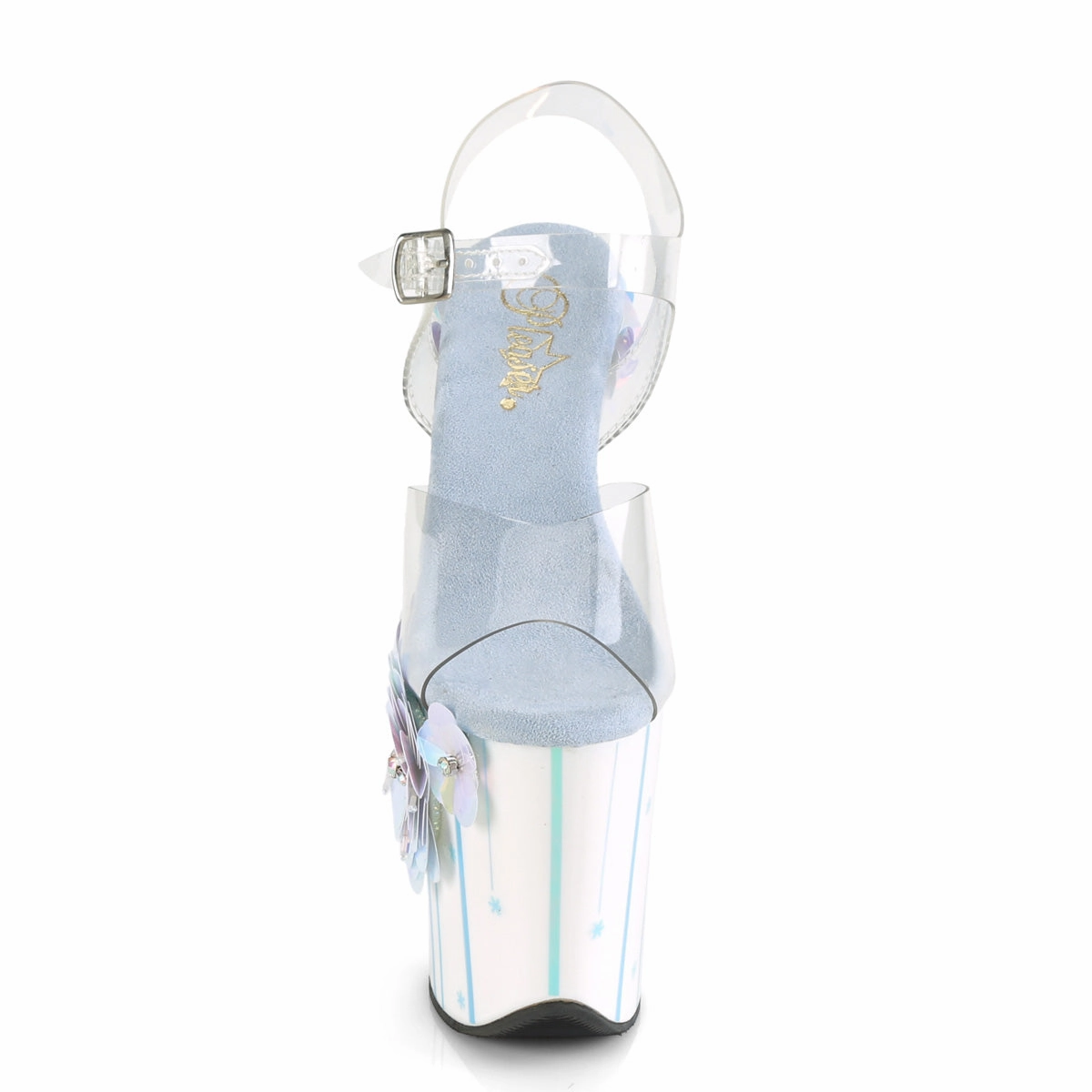 FLAMINGO-808SQFL  Clear/Light Blue Iridescent