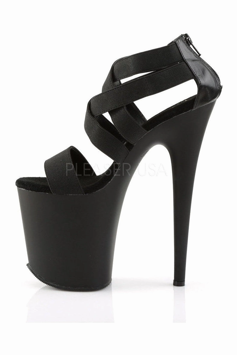 FLAMINGO-869 Platform Sandal  | Black elastic