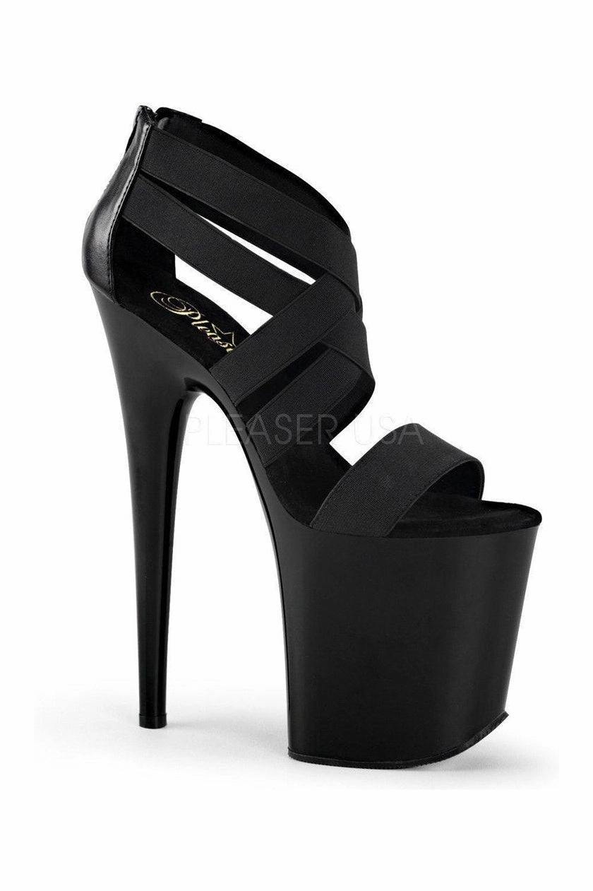 FLAMINGO-869 Platform Sandal  | Black elastic