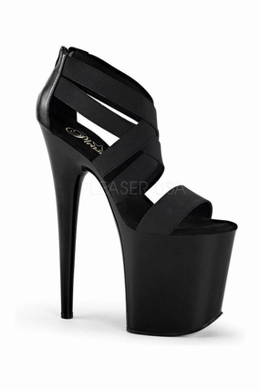 FLAMINGO-869 Platform Sandal  | Black elastic
