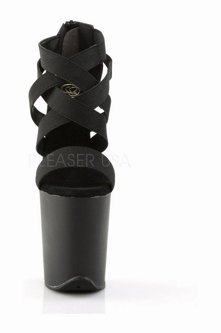 FLAMINGO-869 Platform Sandal  | Black elastic